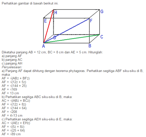 penjelasan rumus diagonal balok matematika