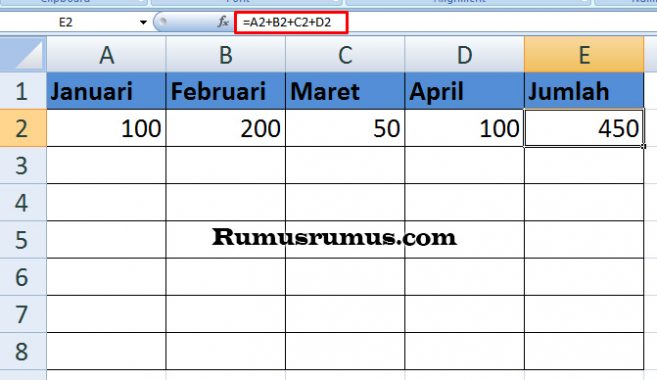 Rumus Pertambahan Di Excel - My Blog