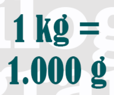1 kg 1000 gram