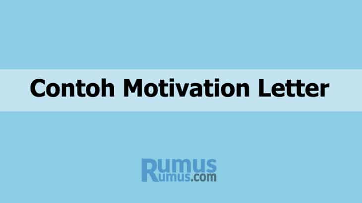 contoh motivation letter